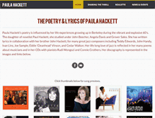 Tablet Screenshot of paulahackett.com